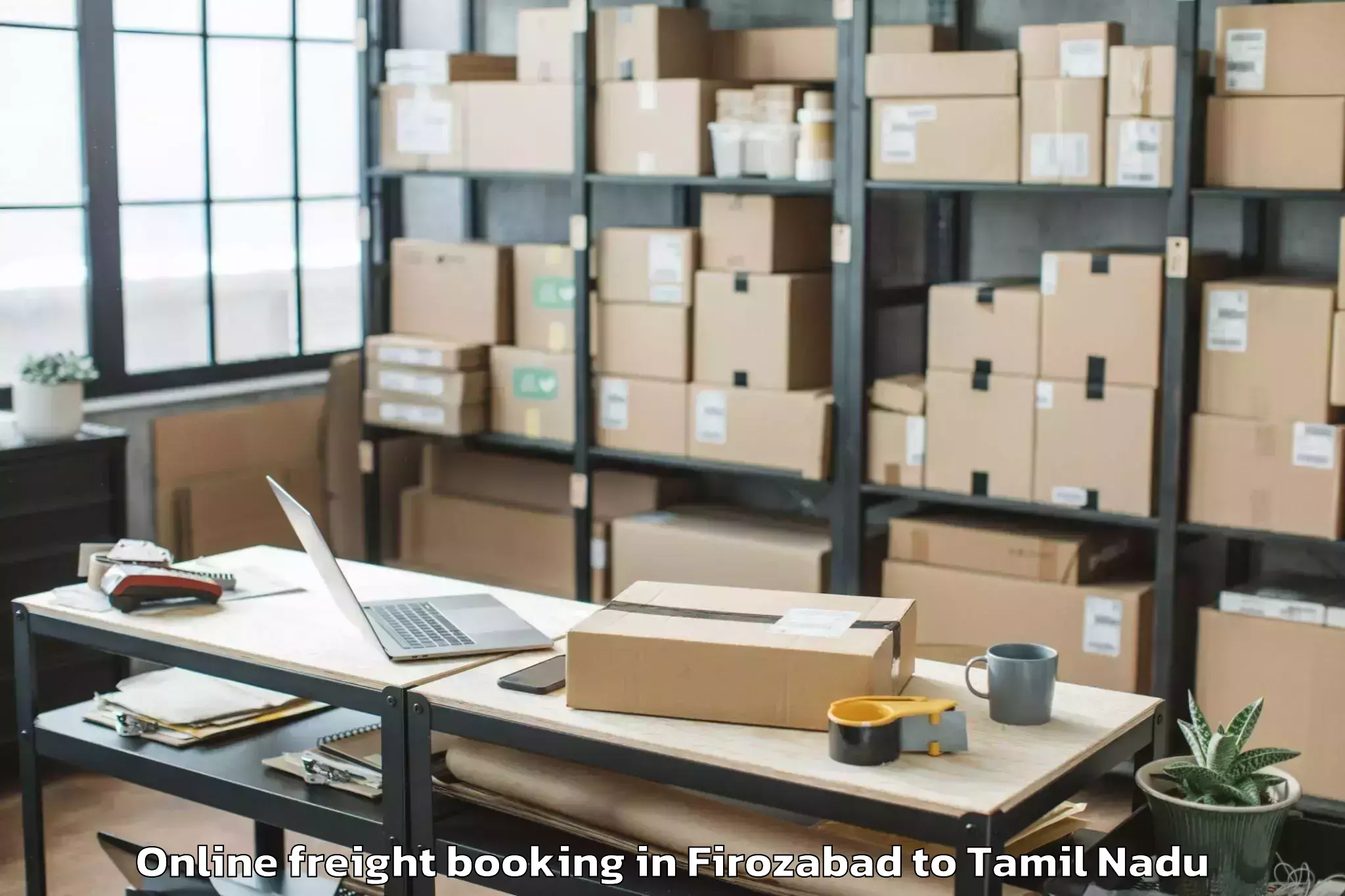 Hassle-Free Firozabad to Vadippatti Online Freight Booking